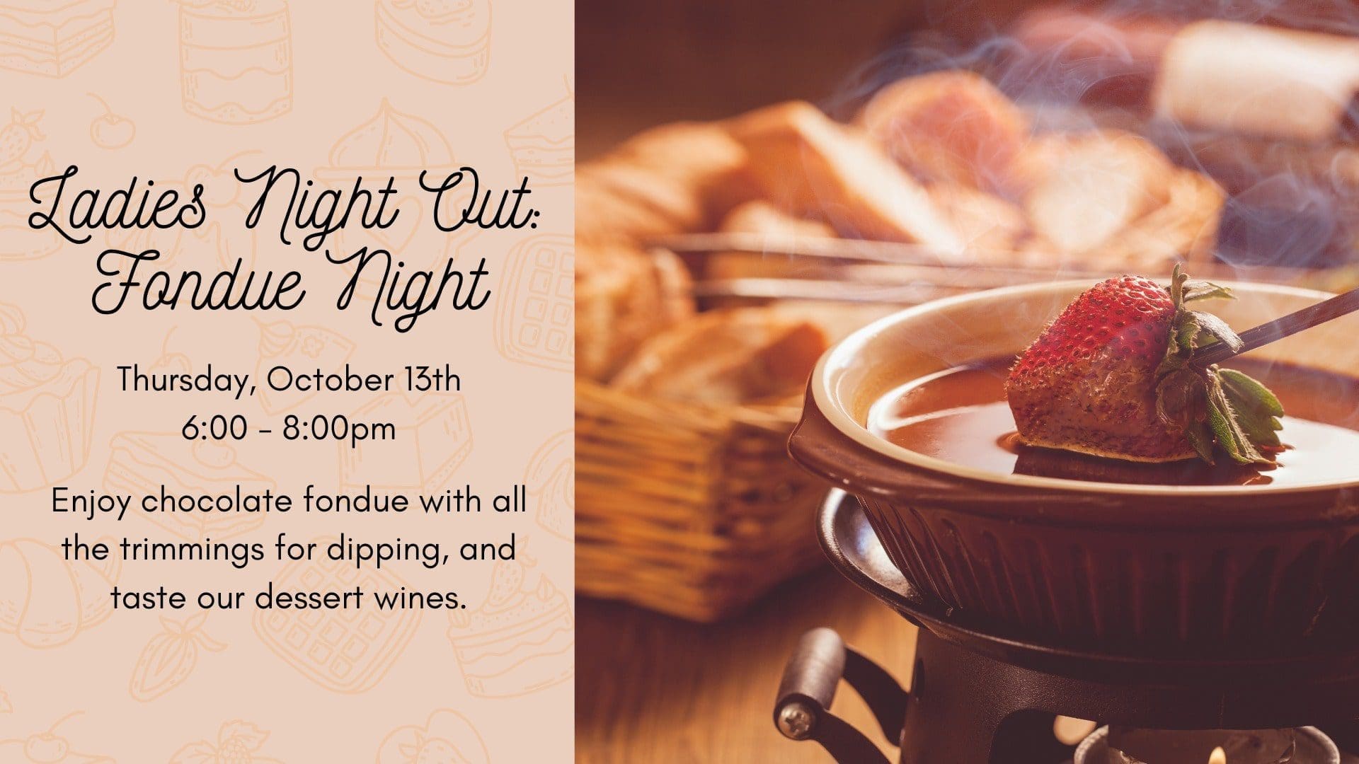 Ladies Night out Fondue Night flyer