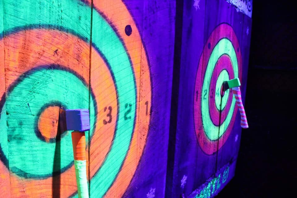 Glow in the Dark Axe Throwing at Oconee Brewing